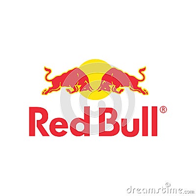 Red Bull logo on a white background Vector Illustration