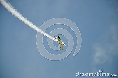 Jurgis Kairys and Sukhoi Su-31 Editorial Stock Photo