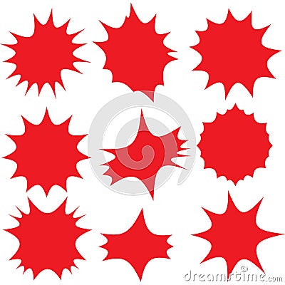 Red bursts Vector Illustration