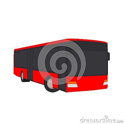 Red bus, transportation, vector illustration Vector Illustration