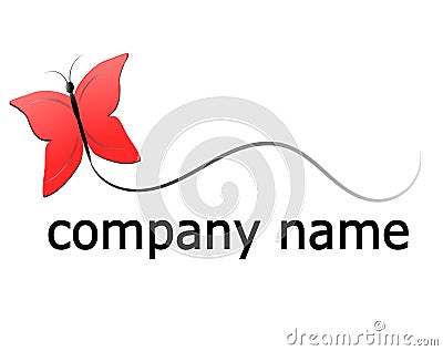 Butterfly logo Stock Photo