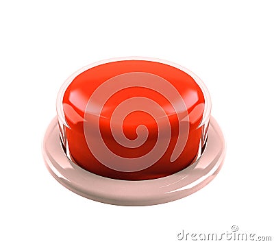 Red button isolated Stock Photo