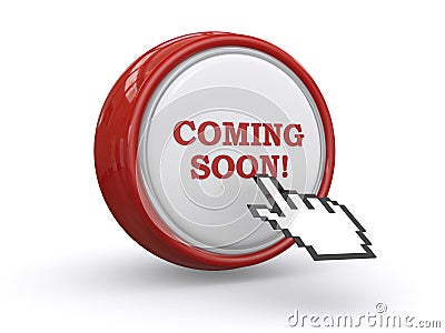 Coming soon button Stock Photo