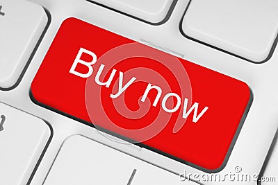 Red buy now button Stock Photo