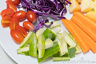 Red cabbage salad Stock Photo