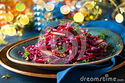 Red Cabbage salad Stock Photo