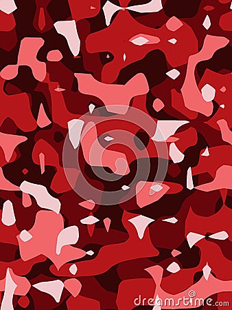 Red Camouflage Texture Stock Photo