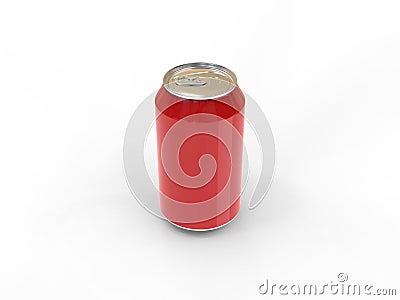 Red can of colored carbonated drinks Stock Photo