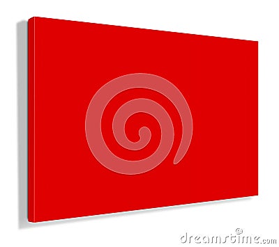 Red Canvas Wraps template for presentation layouts and design. 3D rendering Stock Photo