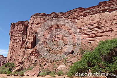 Red Canyon wall Stock Photo
