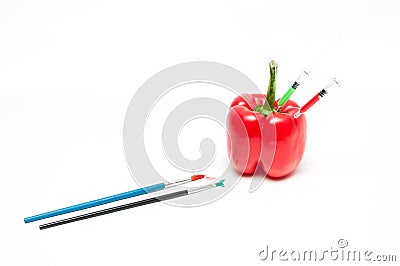 Unnatural red capsicum Stock Photo