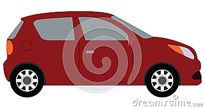 Red car Vector Illustration