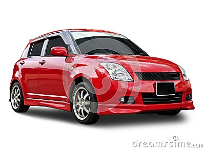 Red car isolated Stock Photo