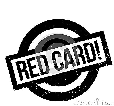 Red Card rubber stamp Vector Illustration