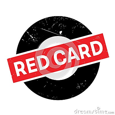 Red Card rubber stamp Stock Photo