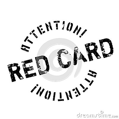 Red Card rubber stamp Stock Photo