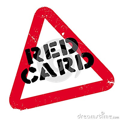 Red Card rubber stamp Stock Photo