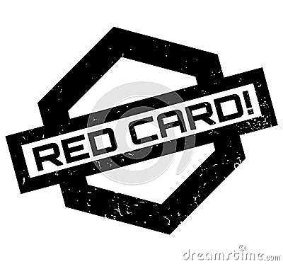 Red Card rubber stamp Vector Illustration