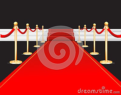 Red carpet illustration Stock Photo