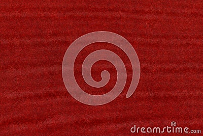 Red carpet fabric flooring pattern surface texture. Close-up of interior material for design decoration background Stock Photo