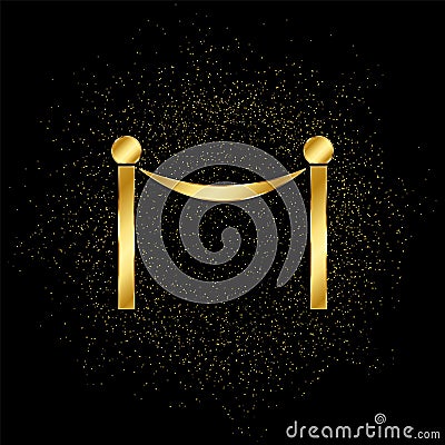 red carpet gold icon. Vector illustration of golden particle background Vector Illustration