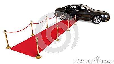 Red Carpet limousine Stock Photo