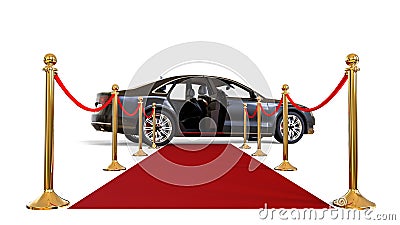 Red Carpet limousine Stock Photo