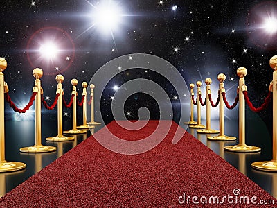 Red carpet night Stock Photo
