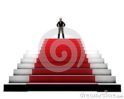 Red Carpet pedestal Stock Photo