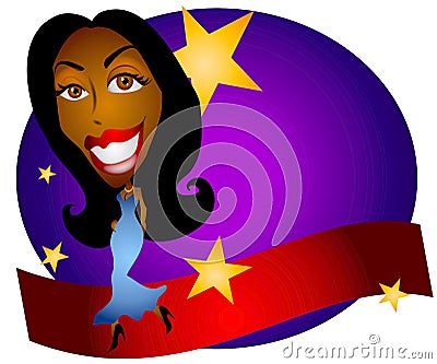 Red Carpet Stars Celebrity Cartoon Illustration