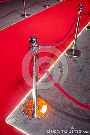 Red Carpet - is traditionally used to mark the route taken by heads of state on ceremonial and formal occasions Stock Photo