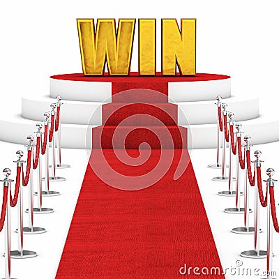 Red carpet win Stock Photo