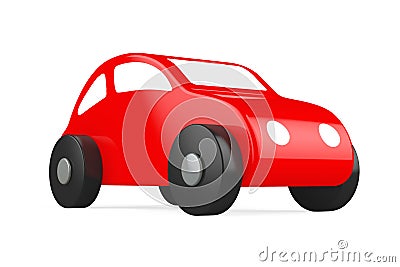 Red Cartoon Toy Car Stock Photo