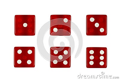 Red casino dice Stock Photo