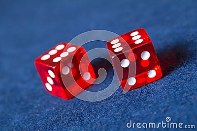 Red casino dice Stock Photo
