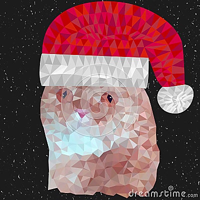 Red cat with christmas hat Vector Illustration