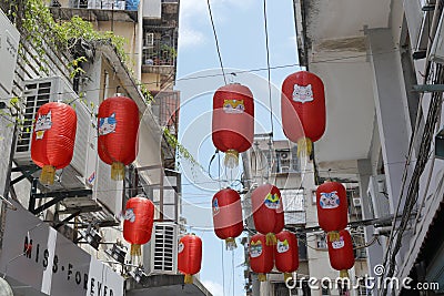 Red cat lantern Editorial Stock Photo