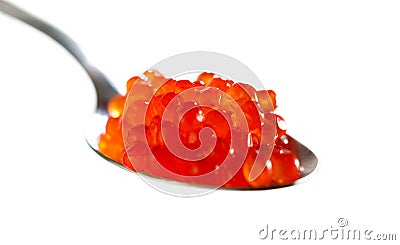 Red caviar isolated Stock Photo