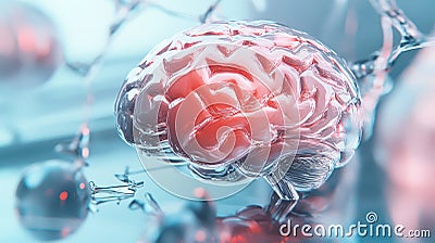 Unraveling the enigma, red core at the heart of brain. exploring the intricacies of neurological systems and anatomy Stock Photo