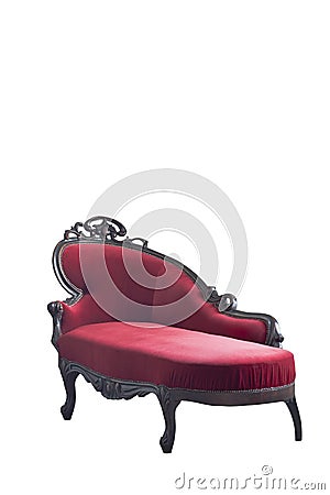 Red chair vintage Stock Photo