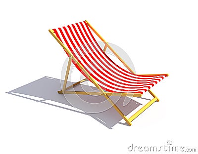 Red chaise longue Stock Photo