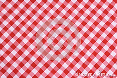 Red checked tablecloth Stock Photo