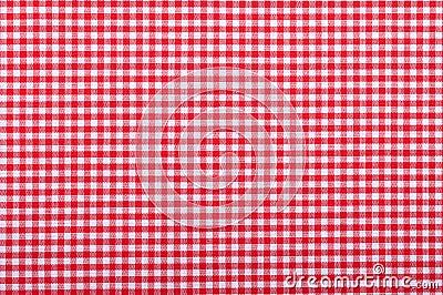 Red checkered fabric Stock Photo