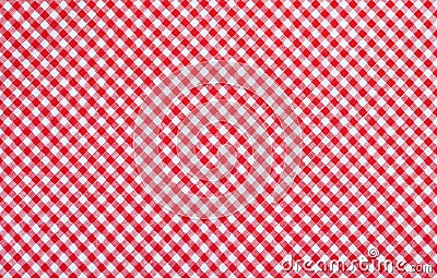 Red checkered fabric Stock Photo