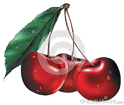 Red cherries Stock Photo