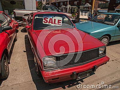 Red Chevette for Sale Editorial Stock Photo