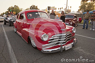 Red Chevy Fleetline Classic Car Editorial Stock Photo
