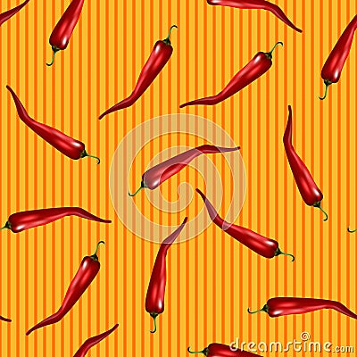 Red chili pattern Stock Photo