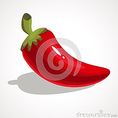 Cartoon illustration of chili pepper Vector Illustration