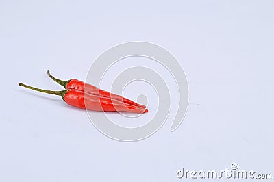 Red chili pepper on white background Stock Photo
